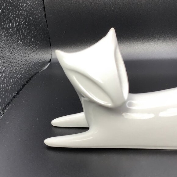 MCM ROYAL DUX 1960's Blanc de Chine Bohemia Mod Ceramic Siamese Cat Figurine - Picture 5 of 6